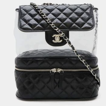 Chanel | Chanel Vinyl Black Leather Matelasse Coco Mark Chain Shoulder Bag