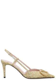 Valentino | Valentino VLogo Signature Pointed Toe Slingback Pumps