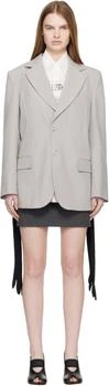 MM6 | Gray Wool-Blend Blazer