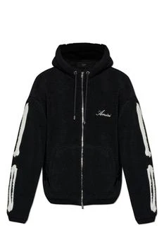 AMIRI | Amiri Fleece Zip-Up Drawstring Hoodie
