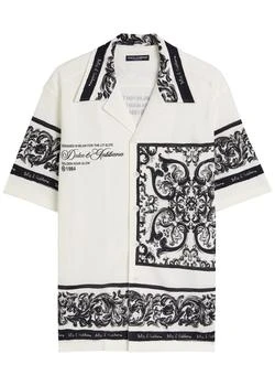 Dolce
Gabbana | Printed piqué cotton shirt