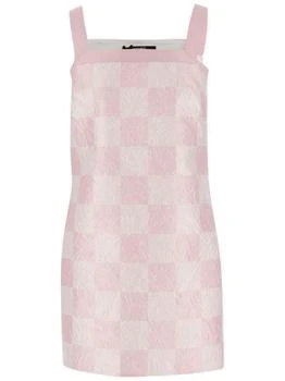 Versace | Versace Check-Printed Sleeveless Mini Dress