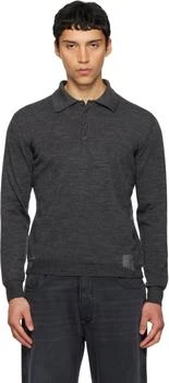 MAISON MARGIELA | Gray Patchwork Knit Polo