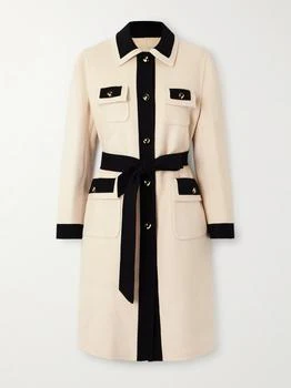 Valentino | Belted Two-tone Brushed Wool And Cashmere-blend Coat  - IT36
