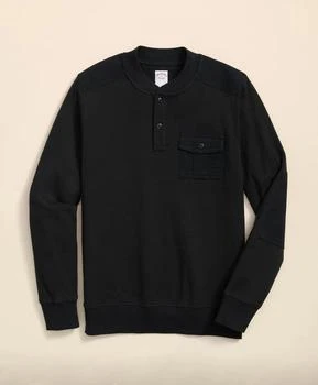 Brooks Brothers Cotton-Wool Blend Waffle Knit Henley