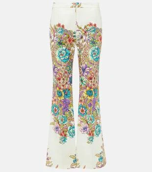 ETRO | Floral cotton-blend flared pants