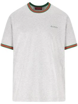 Gucci | Gucci Logo Embroidered Crewneck T-Shirt