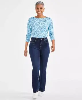 Women's Mid-Rise Curvy Bootcut Jeans, Regular, Short and Long Lengths, Created for Macy's