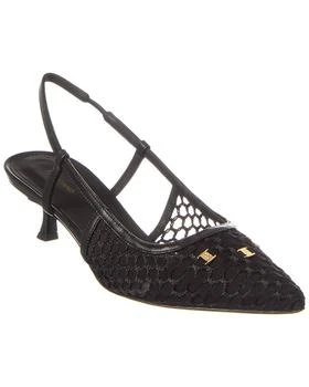 Salvatore Ferragamo | Ferragamo Vara Chain Mesh
Leather Slingback Pump
