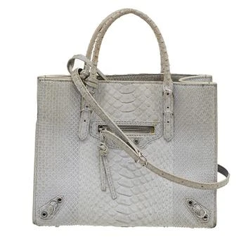 Balenciaga | Balenciaga Light Grey Python Leather Papier A6 Tote
