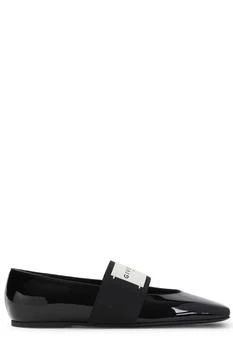Givenchy | Givenchy Logo Strap Square-Toe Ballet Flats