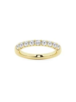 Saks Fifth Avenue | Build Your Own Collection 14K Yellow Gold & 9 Natural Round Diamond Anniversary Band