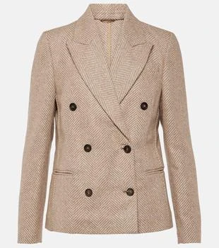 Brunello Cucinelli | Chevron wool-blend blazer