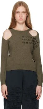 Khaki Cut Outs Sweater