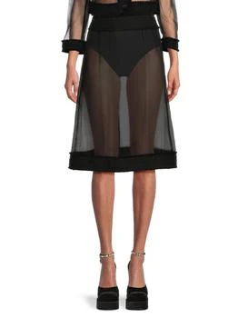 Dolce 
Gabbana | ​Sheer Midi-Skirt