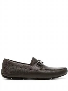 Salvatore Ferragamo | Men's Gancini Horse-Bit Driver Loafers In Brown