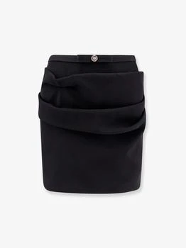 Versace | Responsible wool mini skirt with medusa detail