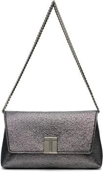 Tom Ford | Gunmetal Mini Hammered-Effect Fabric Nobile Bag
