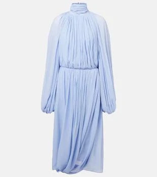 Stella McCartney | Gathered silk crepon midi dress