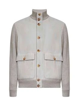 Brunello Cucinelli | Brunello Cucinelli High-Neck Buttoned Jacket