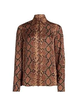 Zimmermann | Hypnotic Snake Silk Button-Front Shirt