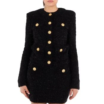 Balmain | Button-Fastening Round Neck Tweed Jacket