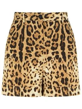 Dolce 
Gabbana | Dolce 
Gabbana Leopard Printed Poplin Shorts
