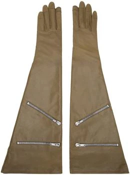Rick Owens | Khaki Porterville Gauntlets Gloves