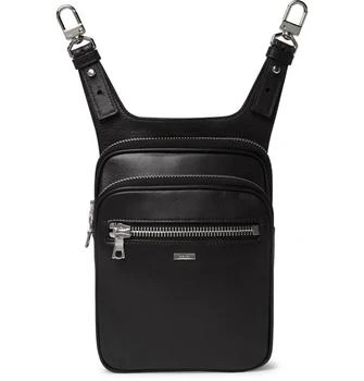 AMIRI | Men's Calf Hip Pouch Bag In Black Silver