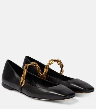 Jimmy Choo | Diamond Tilda leather ballet flats