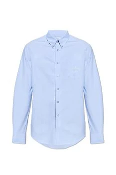 Givenchy | Givenchy Paris Logo Embroidered Long-Sleeved Shirt
