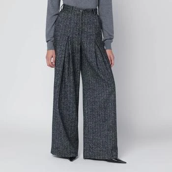 Dolce
Gabbana | Wide dark grey striped trousers