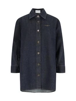 Givenchy | Givenchy Logo Embroidered Denim Shirt