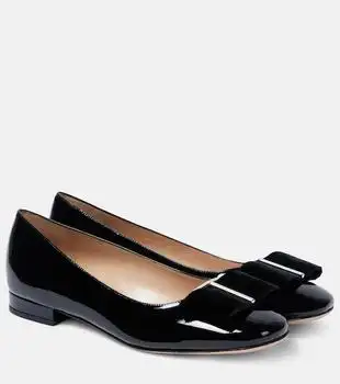 Tom Ford | Audrey bow-detail patent leather ballet flats