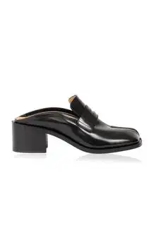 MAISON MARGIELA | Maison Margiela Tabi City Leather Loafer Mules - Moda Operandi