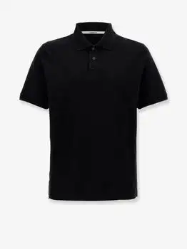 Yves Saint Laurent | Cotton blend polo shirt with Cassandre embroidery