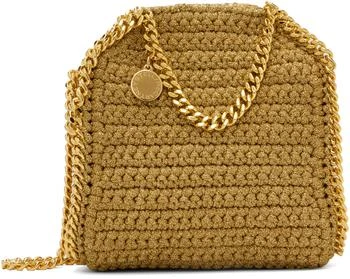 Stella McCartney | Gold Tiny Falabella Lurex Crochet Tote Bag