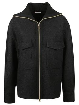 Moncler | Moncler Logo Patch Zip-Up Shirt