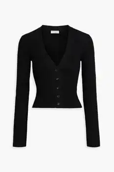 Brunello Cucinelli | Ribbed metallic cashmere-blend cardigan