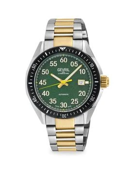 Gevril | Ascari 42MM Two Tone Stainless Steel Automatic Watch
