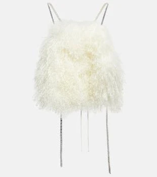 Magda Butrym | Crystal-embellished shearling top