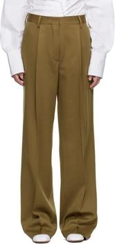 Dries Van Noten | Beige Tailored Wool Trousers