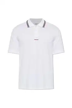 Versace | Versace Logo Embroidered Short-Sleeved Polo Shirt