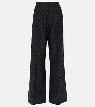 ETRO | High-rise wool and cotton wide-leg pants