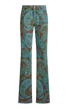 ETRO | Etro Printed Low-Rise Flared-Leg Jeans - Moda Operandi