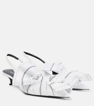 Balenciaga | Knife 40 leather slingback pumps