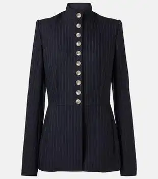 Khaite | Samuel chalk stripe wool-blend jacket