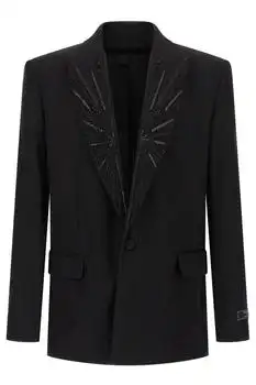Balmain | Balmain Crystal-Embellished Single-Breasted Blazer