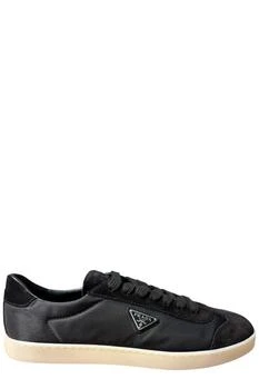 Prada | Prada Logo Plaque Lace-Up Sneakers