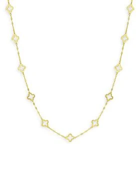Bloomingdale's | Quatrefoil Link Statement Necklace in 14K Yellow Gold